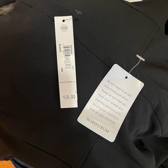 Maggy London Black Midi Dress with Sheer Detail - Picture 9 of 14